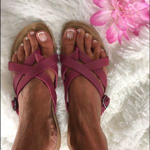 Ugg wedge sandal pink